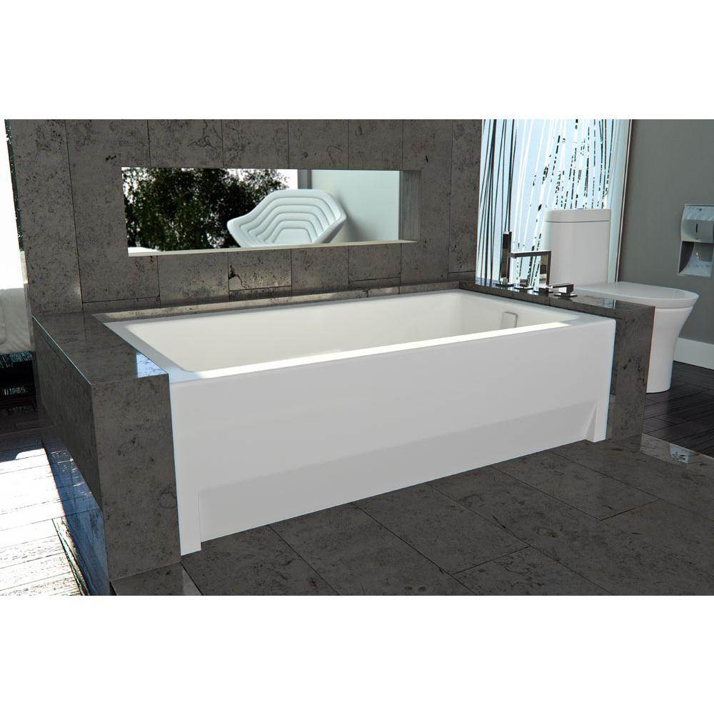 Produits Neptune ZORA bathtub 32x60 with Tiling Flange and Skirt, Right drain, Whirlpool/Mass-Air, White