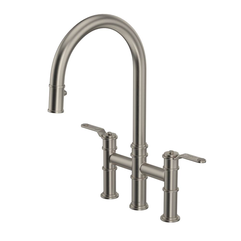 Perrin & Rowe Armstrong™ Pull-Down Bridge Kitchen Faucet With C-Spout